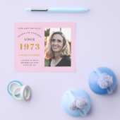 Budget 50th Birthday Invitation 1973 Naam Foto Flyer (Enkel)