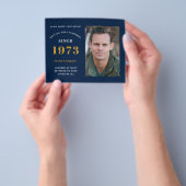 Budget 50th Birthday Invitation 1973 Naam Foto Flyer (Hand)