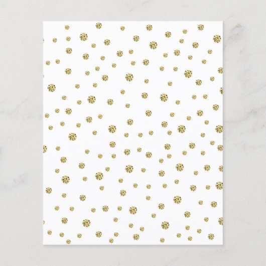 Budget 50th Jubileum - Gold & White Invitation Flyer (Achterkant)