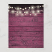 Budget 50th verjaardag Rood Houten Bloemen Uitnodi (Achterkant)