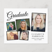 Budget 5 Foto Afstuderen Party Uitnodiging (Voorkant)