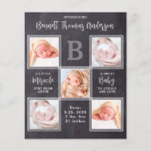 Budget 5 Foto Collage New Baby Birth Dank u (Voorkant)