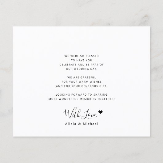 Budget 5 foto liefde en bedankt bruiloft dank u (Achterkant)