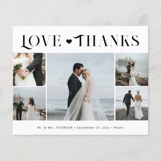 Budget 5 foto liefde en bedankt bruiloft dank u (Voorkant)