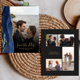 Budget 5-Foto Navy Blue Gold Agaat Save the Date