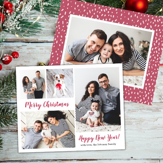 Budget 5 Foto Rood Script Kerstvakantie kaarten