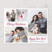 Budget 5 Foto Rood Script Kerstvakantie kaarten (Voorkant)