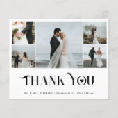 Budget 5 fotocollage moderne bruiloft dank u flyer (Voorkant)