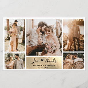 Budget 5 Foto's Gold Foil bruiloft Hartelijk dank