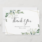 BUDGET 5x7 Eucalyptus Weddenschap Dank je Notitiekaartje (Voorkant)