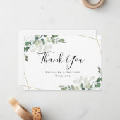 BUDGET 5x7 Eucalyptus Weddenschap Dank je Notitiekaartje (Voorkant / Achterkant in situ)