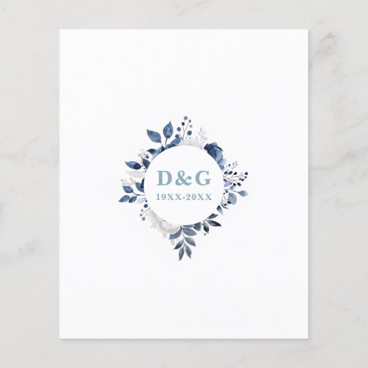 Budget 60e bruiloft Jubileum Bloemen Uitnodigen (Achterkant)