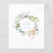 Budget 60e Jubileum Hart Bloemenuitnodiging (Achterkant)