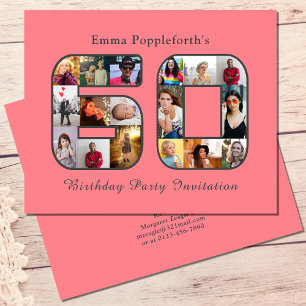 Budget 60e verjaardag uitnodiging zestig foto roze flyer