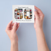 Budget 60e verjaardag uitnodiging Zestig foto wit Flyer (Hand)