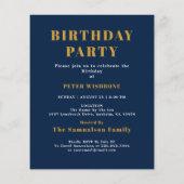 Budget 60th Birthday Invitation 1963 Naam Foto Flyer (Achterkant)