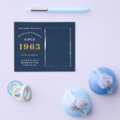 Budget 60th Birthday Invitation 1963 Naam Foto Flyer (Enkel)