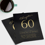 Budget 60th Birthday Invitation Black Gold Flyer<br><div class="desc">Viel je 60ste verjaardag in stijl met deze budgetvriendelijke, klassieke en hedendaagse uitnodiging. Het ontwerp van de zwarte en gouden flyer zorgt voor een tijdloze en verfijnde verklaring die uw gasten zeker zal beïnvloeden. Pas deze uitnodiging aan met uw eigen speciale boodschap en maak uw viering echt onvergeeflijk. LAGE BUDGET...</div>