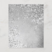 Budget 60th Wedding Jubileum Silver Uitnodiging Flyer (Achterkant)