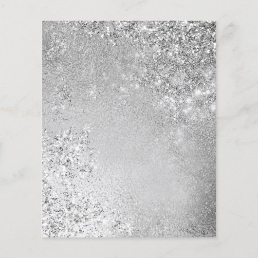 Budget 60th Wedding Jubileum Silver Uitnodiging Flyer (Achterkant)