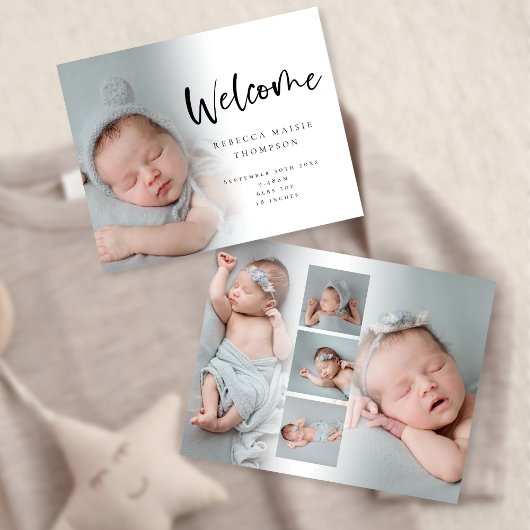 Budget 6 Foto Baby Girl Boy Script Welkome geboort