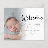 Budget 6 Foto Baby Girl Boy Script Welkome geboort (Voorkant)