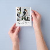 Budget 6 foto collage bruiloft bedankje flyer (Hand)
