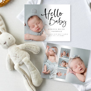 Budget 6 Foto Girl Boy Hallo Baby Birth Announce