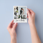 Budget 6 fotocollage liefde en bedankt bruiloft flyer (Hand)