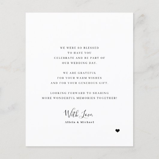 Budget 6 fotocollage liefde en bedankt bruiloft flyer (Achterkant)