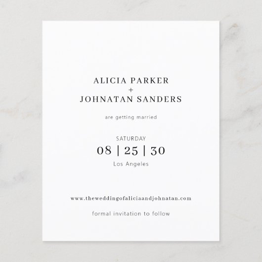 Budget 6 multi foto collage bruiloft opslaan van d flyer (Achterkant)