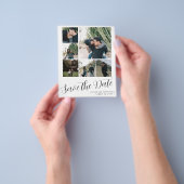 Budget 6 multi foto collage trouwkaart save the da flyer (Hand)