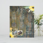 BUDGET 6 Tafel Rustiek Hout ZONNEBLOEMEN FOTO STOE (Staand voorkant)