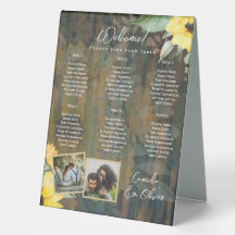 BUDGET 6 Tafel Rustiek Hout ZONNEBLOEMEN FOTO STOE