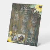 BUDGET 6 Tafel Rustiek Hout ZONNEBLOEMEN FOTO STOE Reclamebord Met Voetstuk (Voorkant)