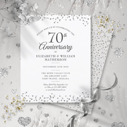 Budget 70e Jubileum Hearts Invitation