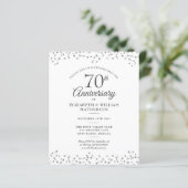 Budget 70e Jubileum Hearts Invitation (Staand voorkant)