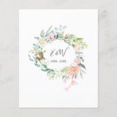 Budget 70e verjaardag Hart Bloemige Uitnodiging (Achterkant)