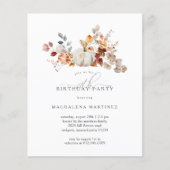 BUDGET 70e Verjaardag Pompoen Herfst Bloemen uitno (Voorkant)