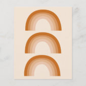 Budget 70s Rainbow Terracotta Baby shower Invite (Achterkant)