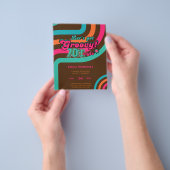 BUDGET 70's Retro Disco Verjaardag Boogie Groovy Flyer (Hand)