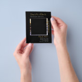 Budget 70th Birthday Black Uitnodiging Flyer (Hand)