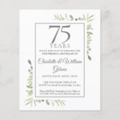 Budget 75e Jubileum groene uitnodiging (Voorkant)