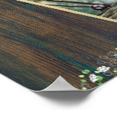 BUDGET 7 Tafel Rustieke Gypsophila Zitplaatskaart Poster (Hoek)