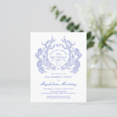 BUDGET 85e Verjaardag Blauwe Bloemkam (Staand voorkant)