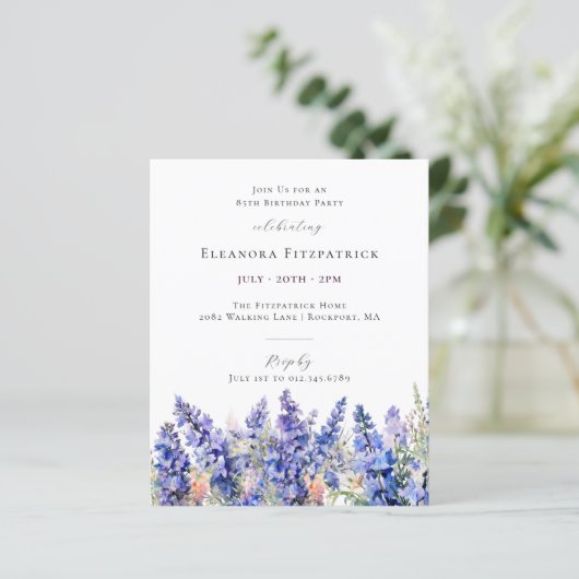 BUDGET 85e Verjaardag Juli Geboortemaand Bloem (Staand voorkant)