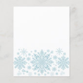 BUDGET 90e verjaardag Blue Snowflake Uitnodiging (Achterkant)