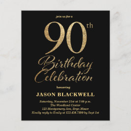 Budget 90e verjaardag viering uitnodiging