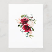 BUDGET 95th Birthday Red Pink Rose Invitation (Achterkant)