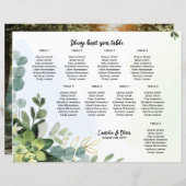 BUDGET 9 Tafel Trouwzaal Stoelindeling Groene deco (Voorkant / Achterkant)